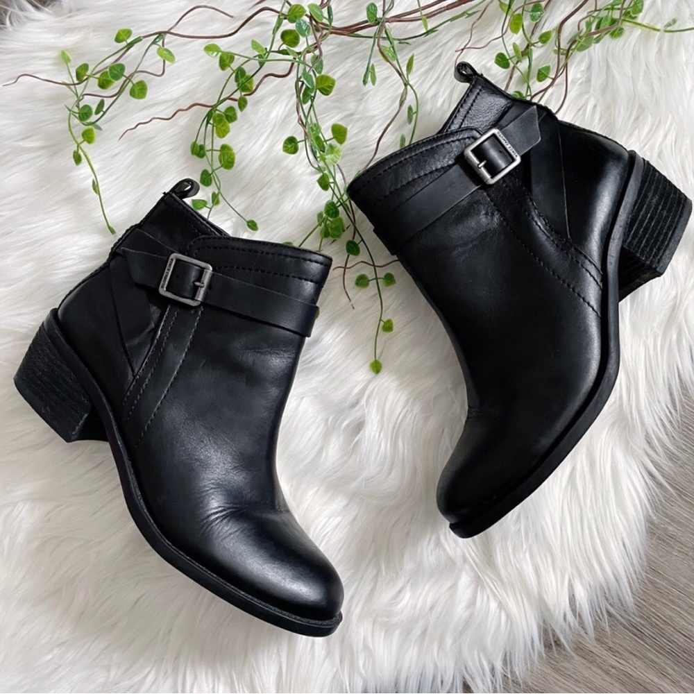 Vince Camuto Leather Beamer Ankle Boots Bootie
